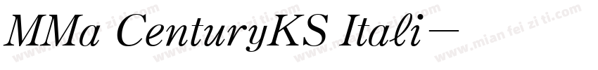 MMa CenturyKS Itali字体转换
